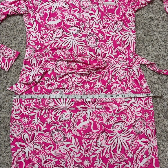 Lilly Pulitzer Bryson Long Sleeve Dress passion fruit pink size XL - Picture 10 of 10